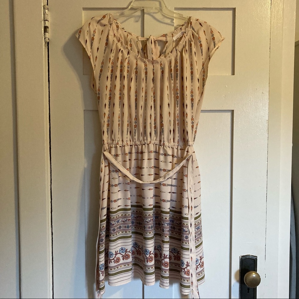 Lauren Conrad Carrot and Floral Print Dress